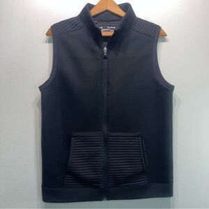 Under Armour ColdGear Black Vest Youth Boys XL Loose Full Zip Up w Pockets